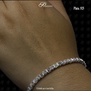 PULSERA ZIRCONIA GUIA BAGUETTE Y R-3 BLANCA