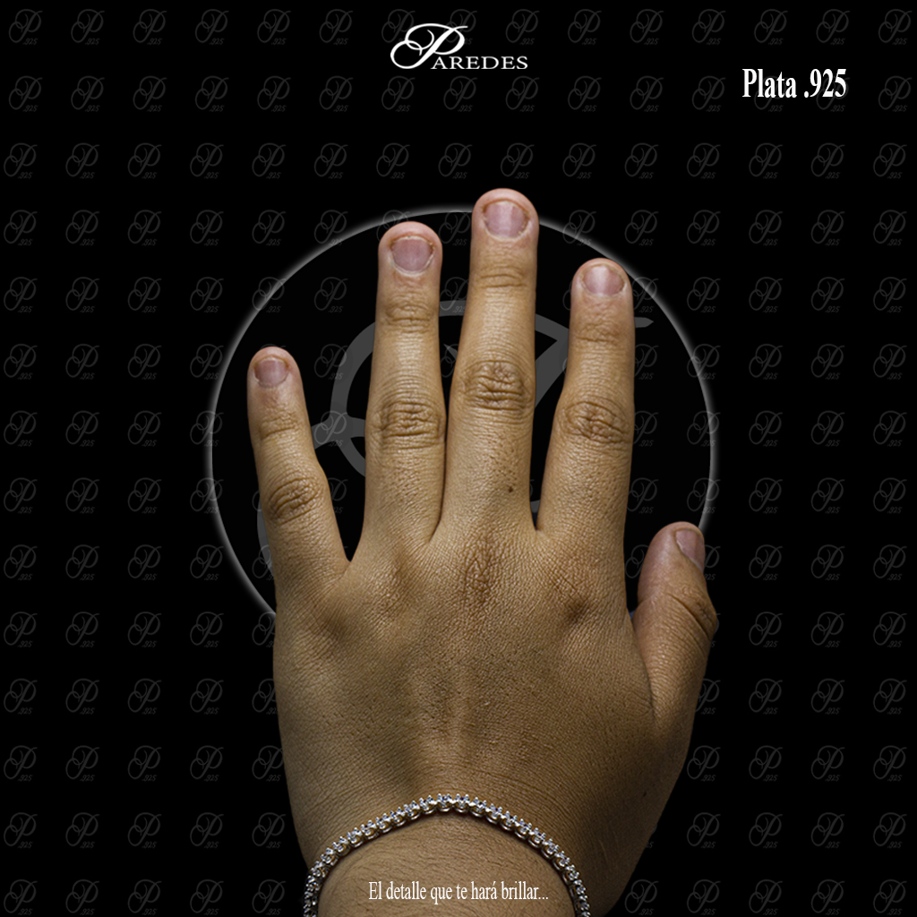 PULSERA ZIRCONIA TENIS R-2 FLOR BLANCA