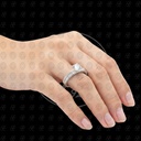 ANILLO SOLITARIO R-6 TRES VISTAS CUADRADO
