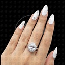 ANILLO ROSETA PUNTAS OVALO V-8 BLANCO