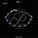 PULSERA ZIRCONIA OJAL # 9 RECTO # 3 MARINO