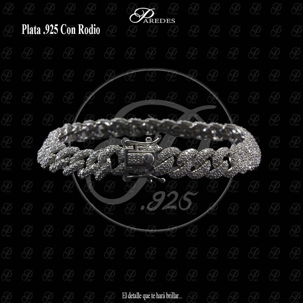 RODIO PULSERA MICROPAVE BARBADA TRADICIONAL BLANCA