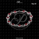 PULSERA CRISTAL RIVOLI REDONDA ROJO