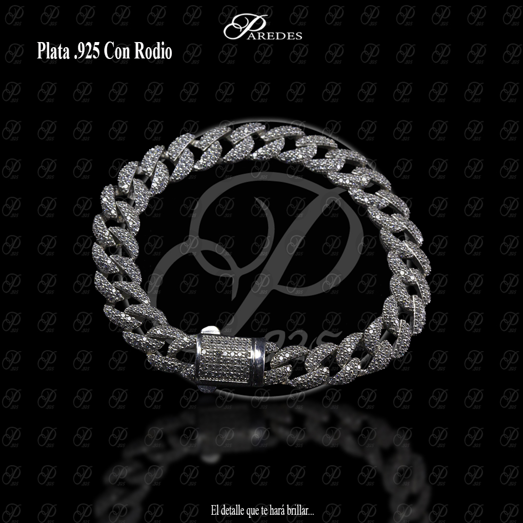 PULSERA BARBADA MEDIA LUNA M-2 BLANCA