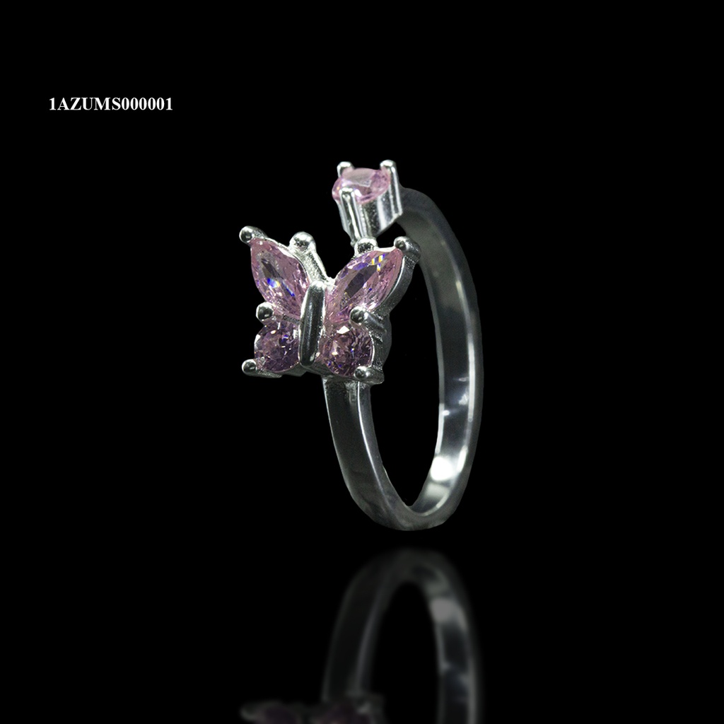 ANILLO GIRATORIO MARIPOSA MEDIA VUELTA Y R-3 ROSA CLARO