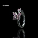 ANILLO GIRATORIO MARIPOSA MEDIA VUELTA Y R-3 ROSA CLARO