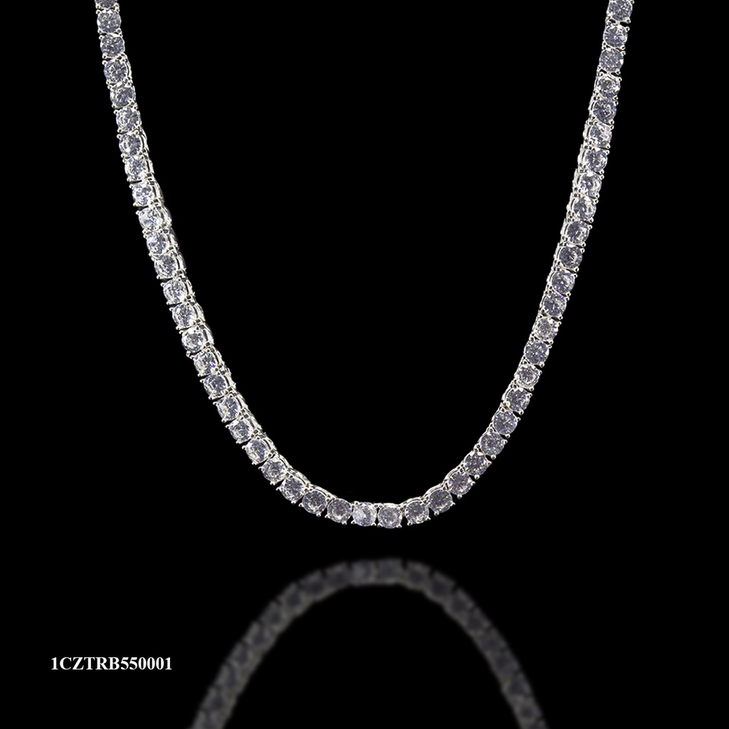 CADENA TENIS RECTO #3 BROCHE 8 BLANCA