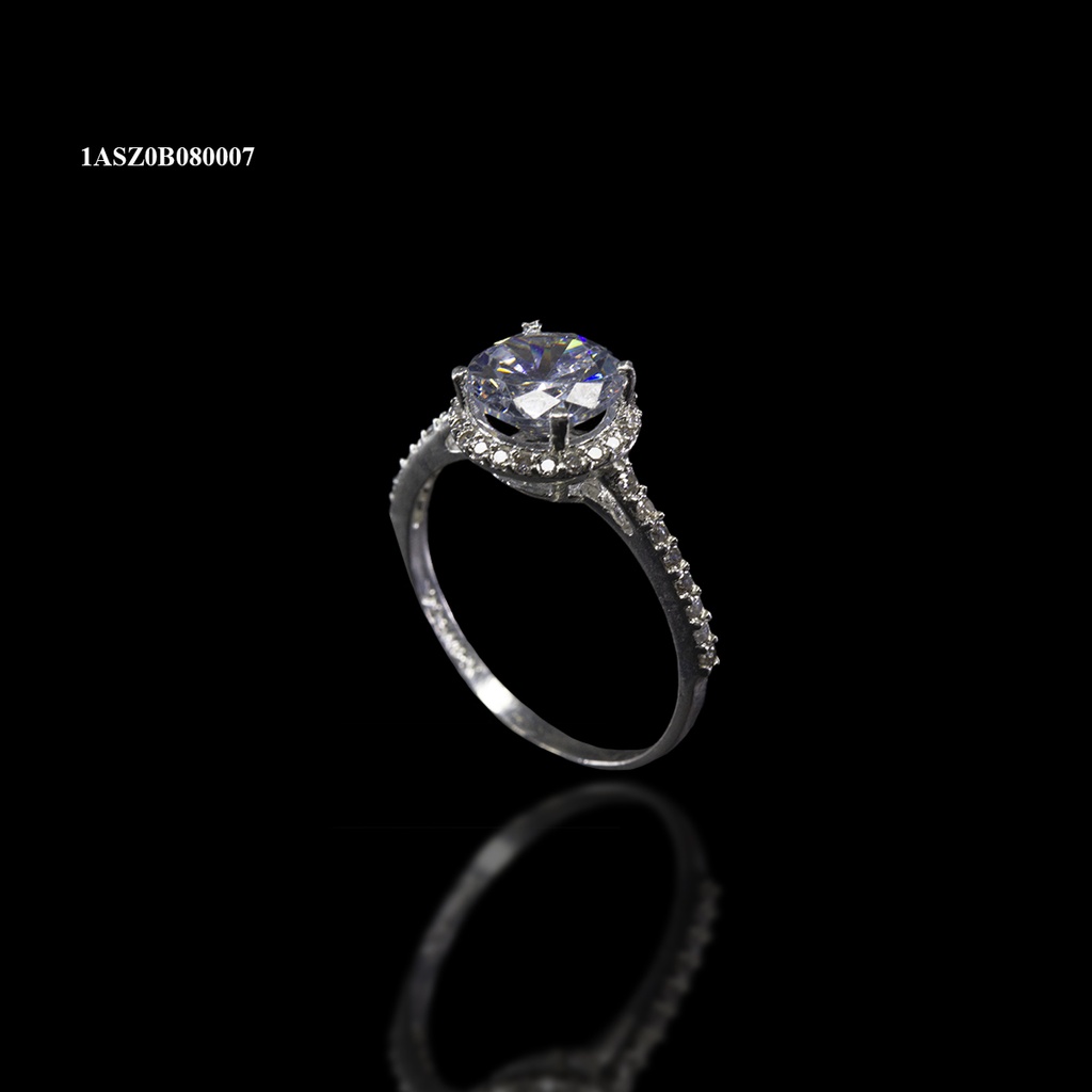 SOLITARIO R- 8 RESALTADO EN ARO DE ZIRCONIA