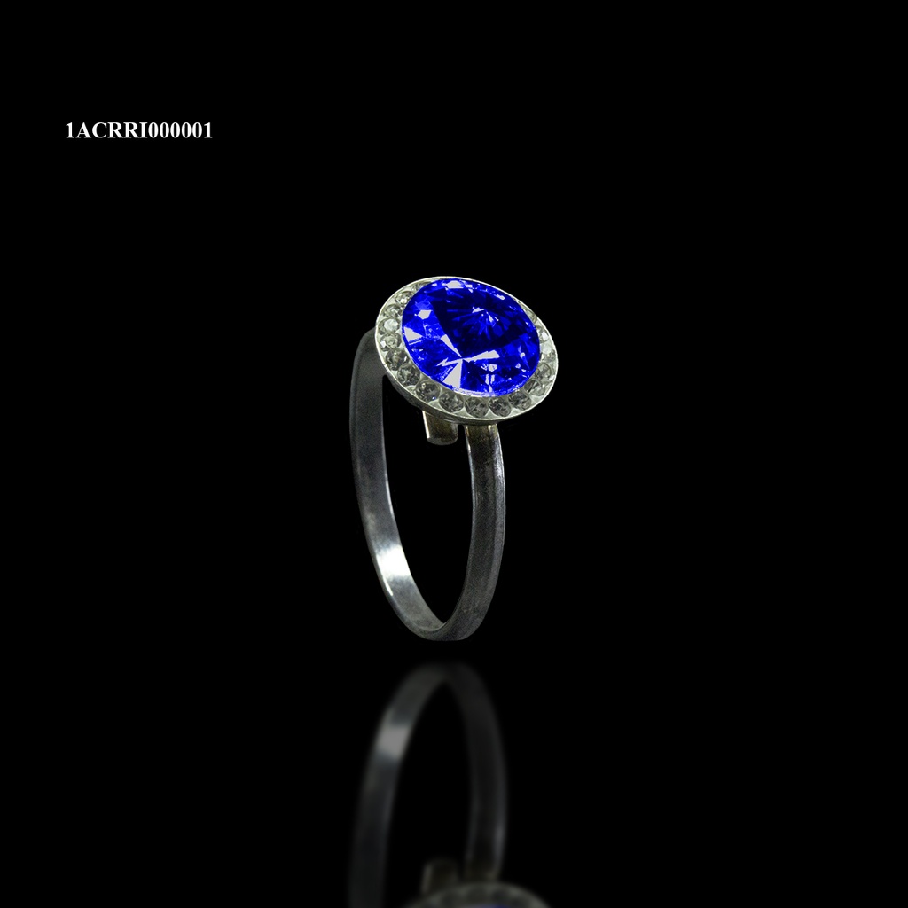 ANILLO ROSETA RIVOLI REDONDO AZUL REY