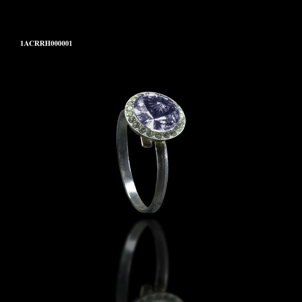 ANILLO ROSETA RIVOLI REDONDO AZUL-LILA