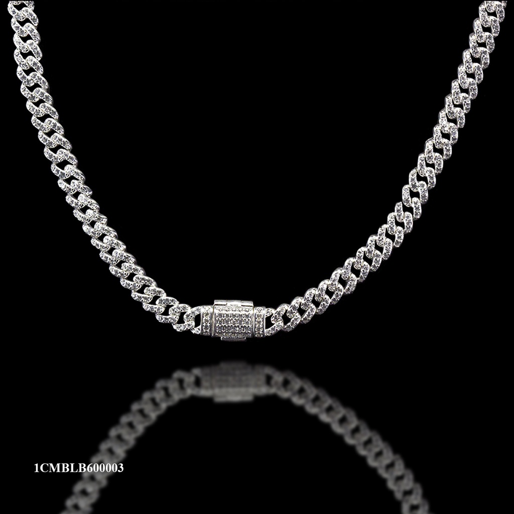 CADENA MICROPAVE BARBADA MEDIA LUNA DELGADA BLANCO