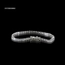 PULSERA TENIS RECTO #3 BROCHE 8 BLANCA