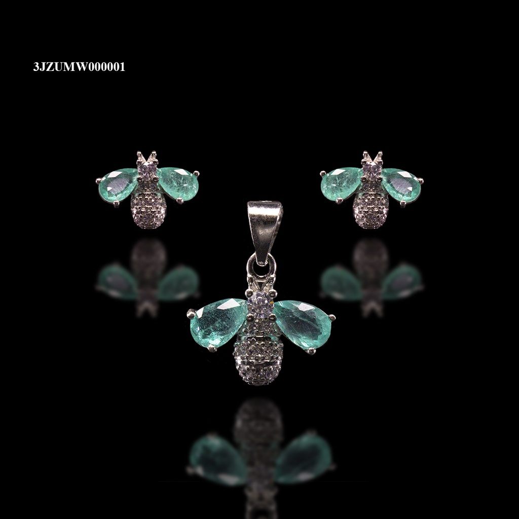 COORDINADO ANIMAL ABEJA CON UÑAS AQUA