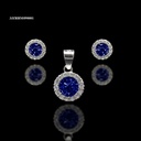 COORDINADO ZIRCONIA ROSETA TAMBOR REDONDA MARINO