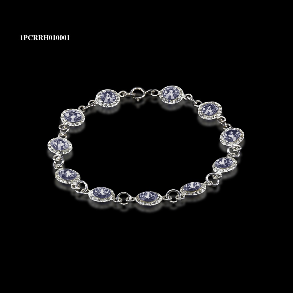 PULSERA CRISTAL RIVOLI REDONDA AZUL / LILA