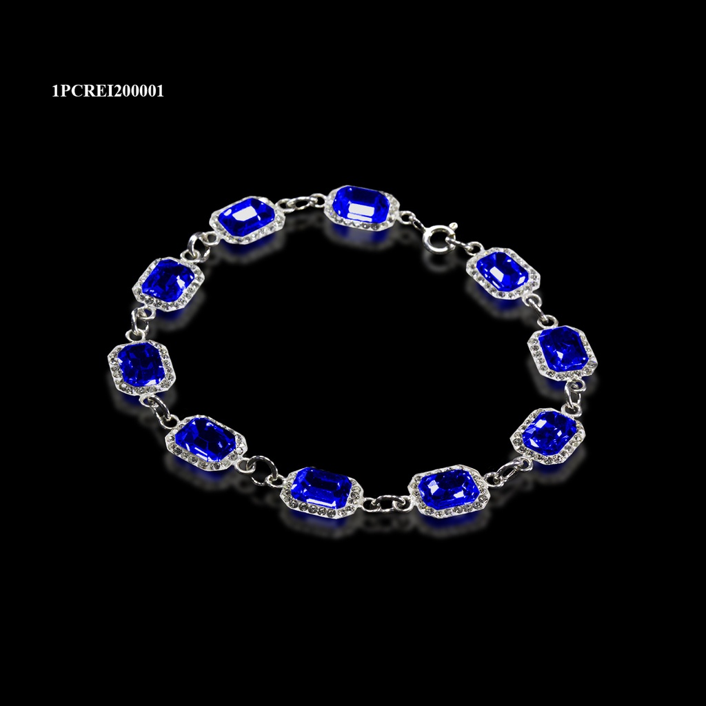 PULSERA ROSETA RIVOLI RECTANGULO AZUL REY