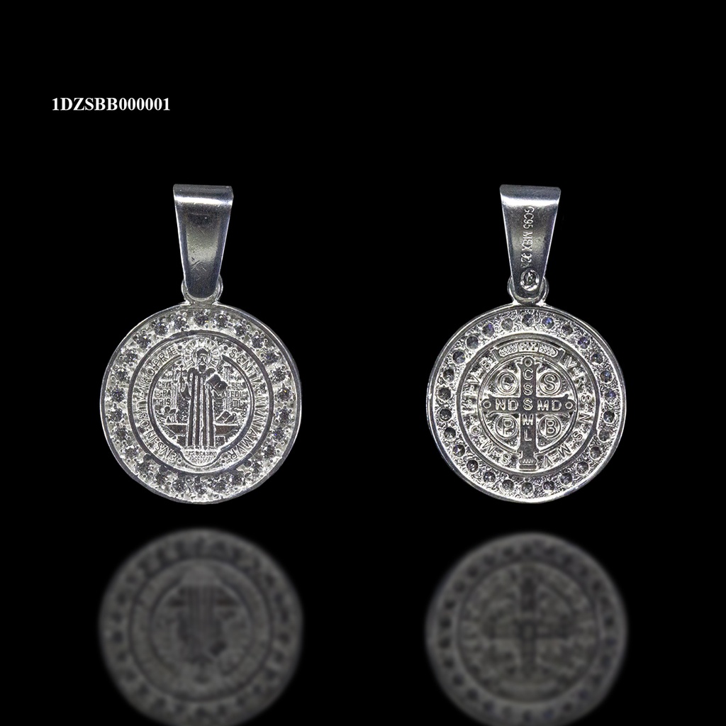 DIJE SAN BENITO BISEL DE ZIRCONIA BLANCO