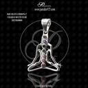 DIJE SILUETA PERSONA 7 CHAKRAS MULTICOLOR