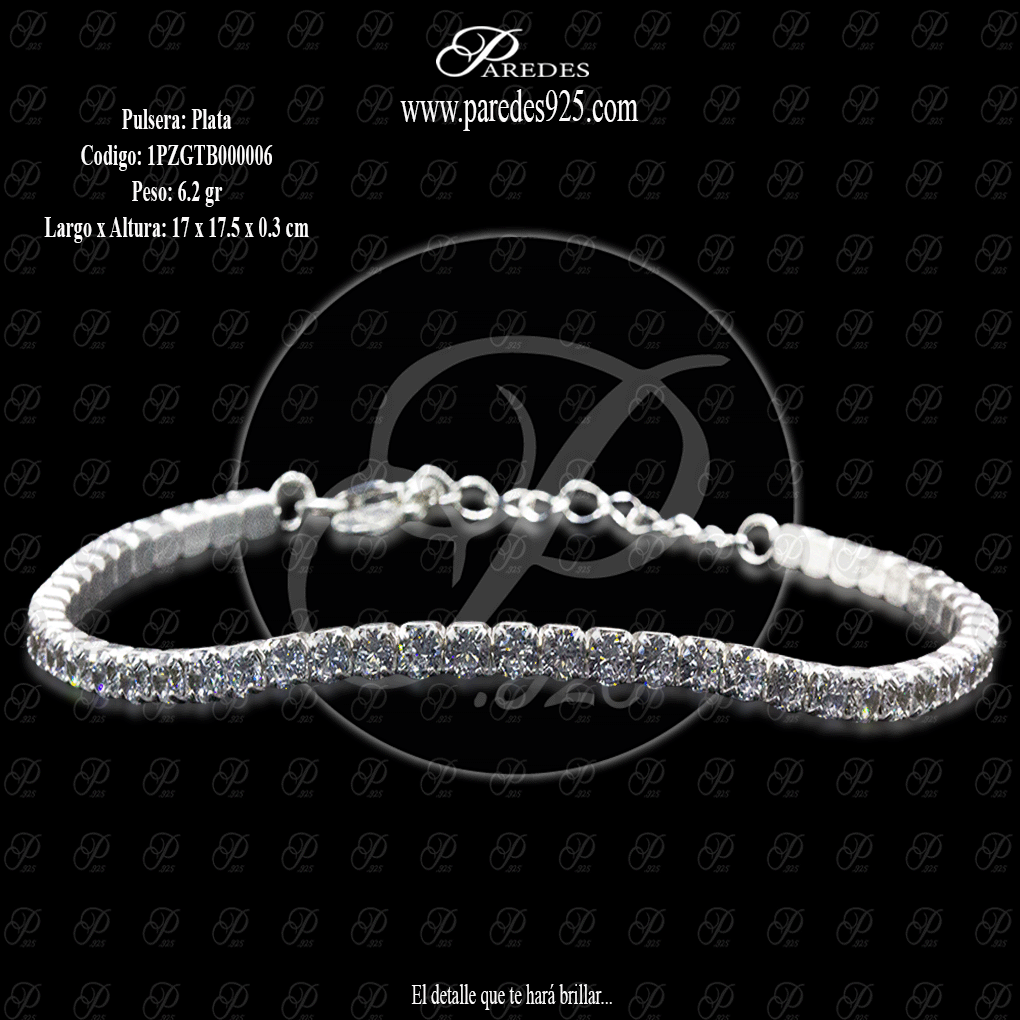 PULSERA GUIA TENIS R-3 BLANCO ( PERICO )