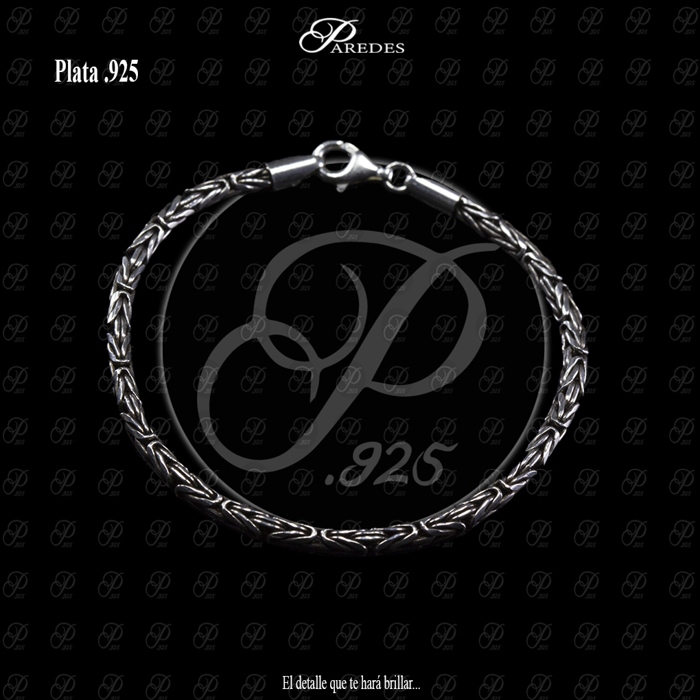 [9PVB04190098] BALI IMPORTADA PULSERA PAVONADA BIZANTINA TUBULAR PERICO