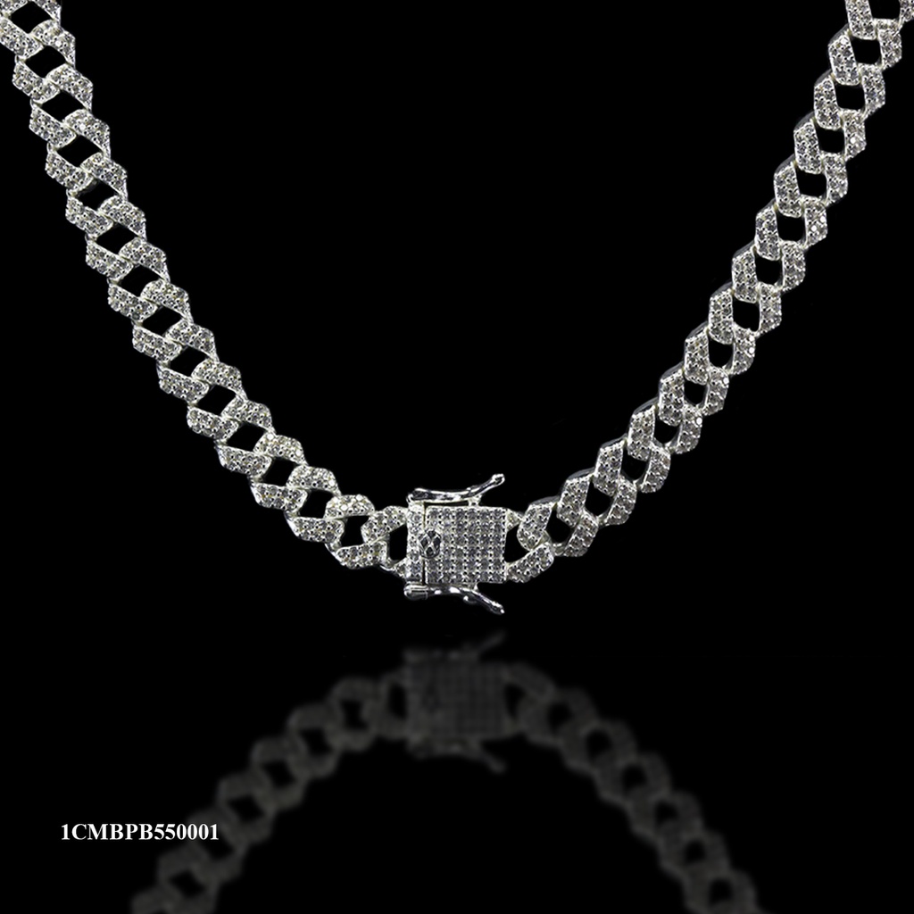 [1CMBPB550001] CADENA MICROPAVE BARBADA TRAPECIOS BLANCA