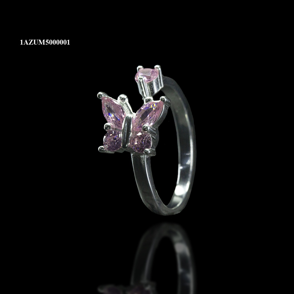 [1AZUMS000001] ANILLO GIRATORIO MARIPOSA MEDIA VUELTA Y R-3 ROSA CLARO