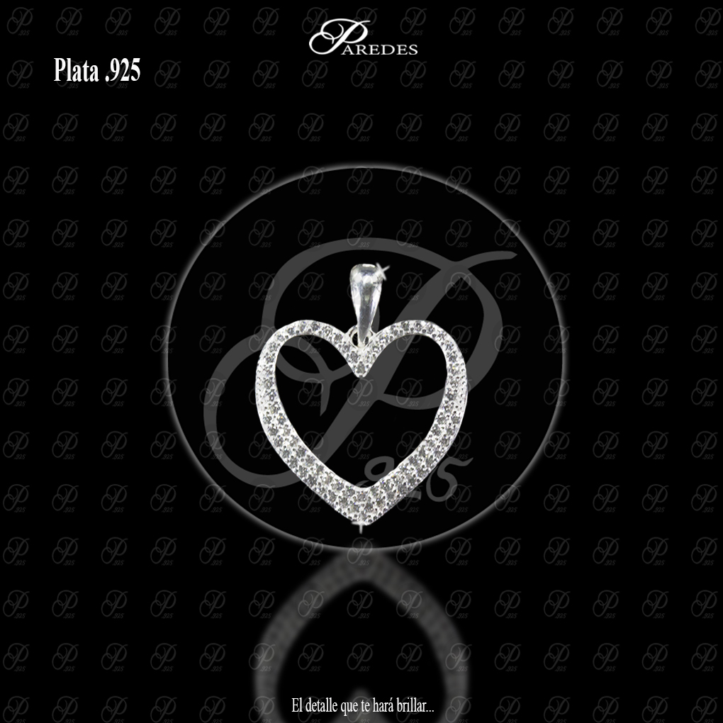 [1DMTZB000001] DIJE SILUETA CORAZON DEGRADADO BLANCO