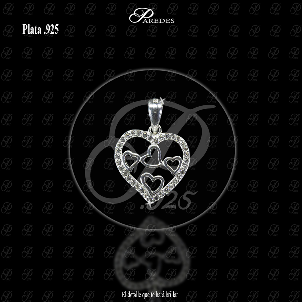 [1DM00076] DIJE CORAZON HUECO CON CORAZONES