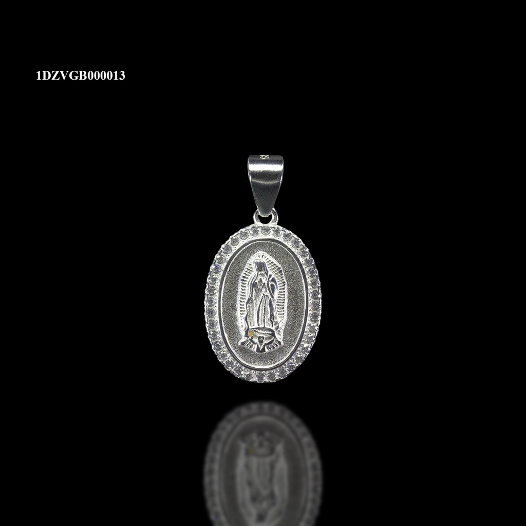 [1DZVGB000013] DIJE VIRGEN GUADALUPE BISEL B-1 BLANCO