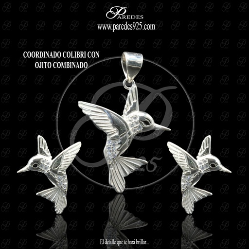 [1JMNMB000001] COORDINADO COLIBRI CON OJITO NEGRO COMBINADO