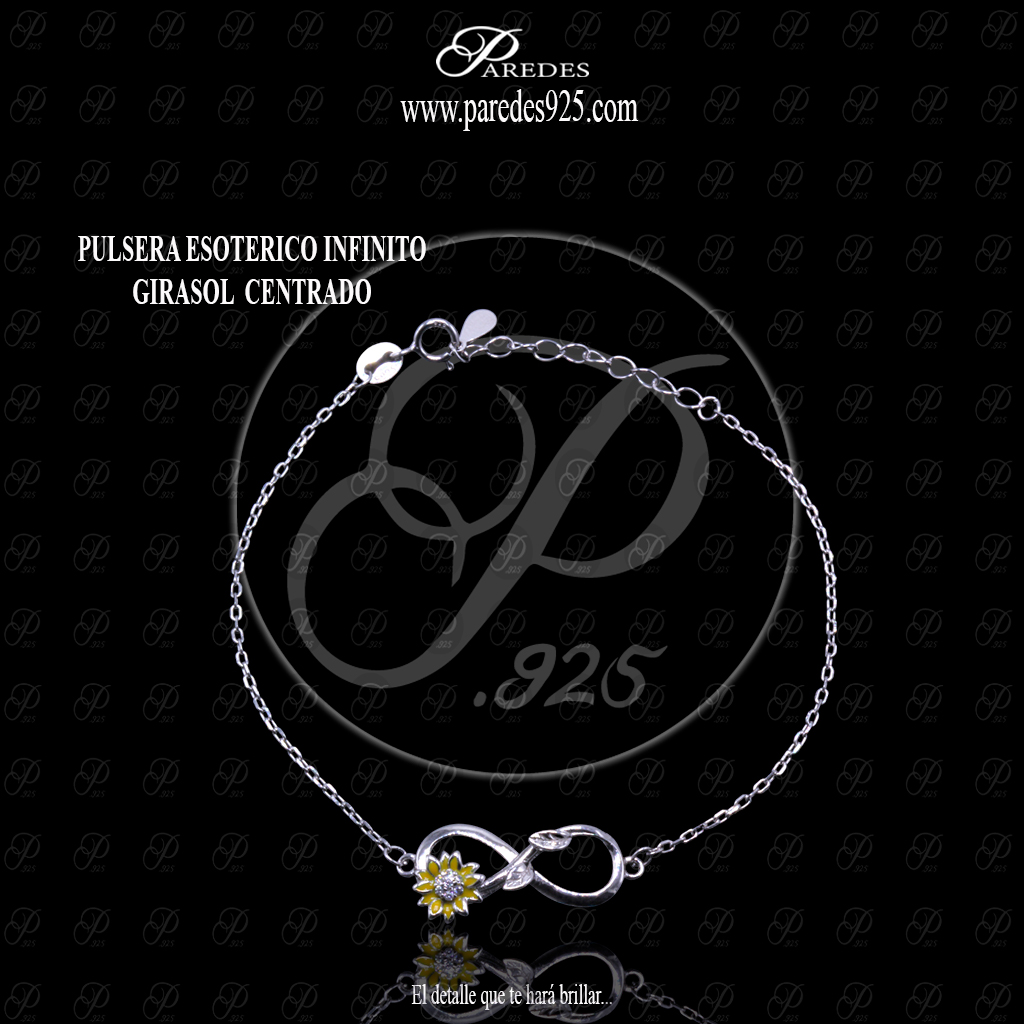 [3PMEIX000005] PULSERA ESOTERICO INFINITO GIRASOL AMARILLO CENTRADO